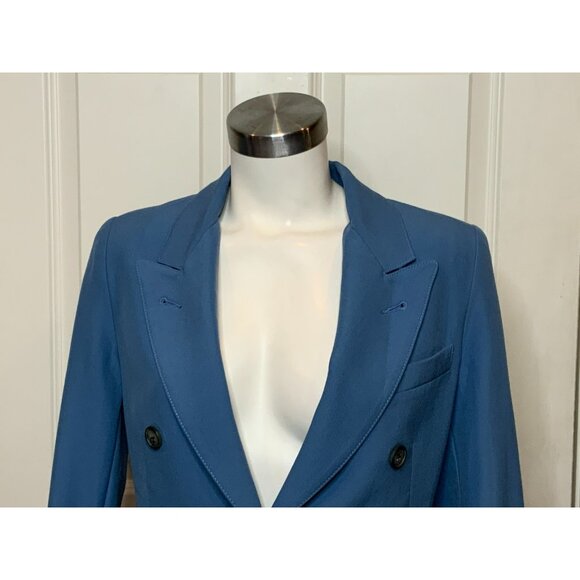 Smythe Not A DB Blazer Blue Slate Single Button Jacket, Size 4 - Picture 3 of 10